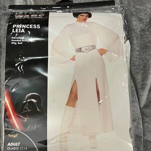 Spirit White Princess Leia Costume with Wig and Belt